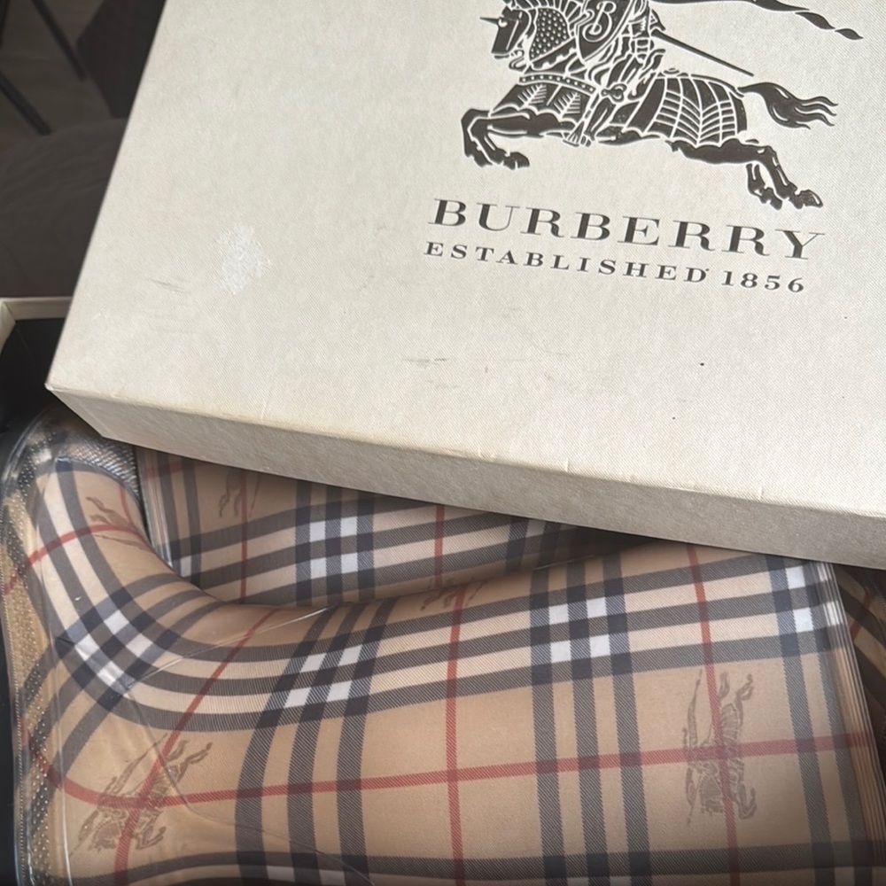 Burberry Plaid Rain Boots